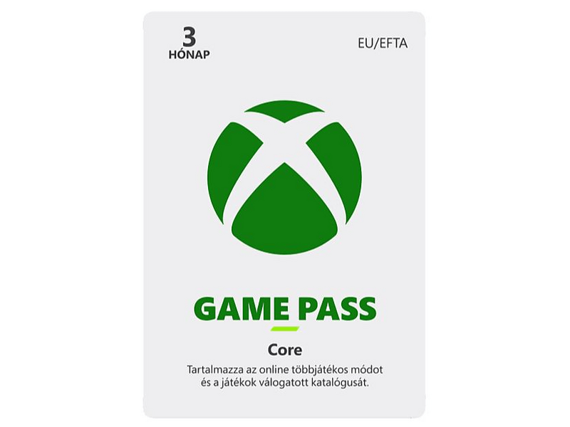 Xbox Game Pass Core - 3 hónap (Elektronikusan letölthető szoftver - ESD)