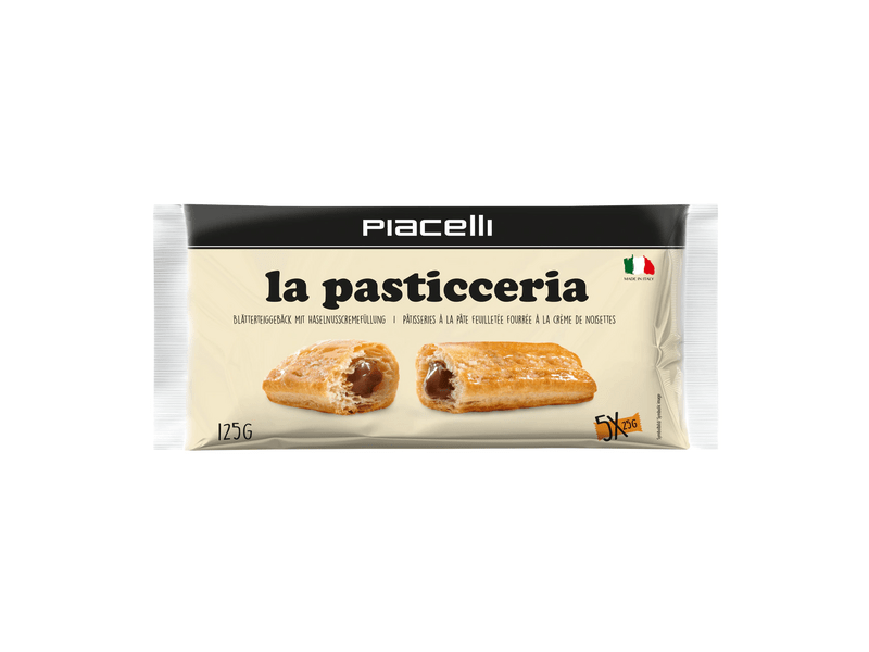 Piacelli La Pasticceria Leveles tésztatekercs mogyorókrémes töltelékkel, 125 g