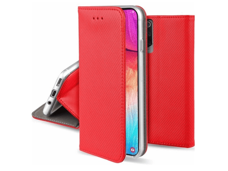 Gigapack Xiaomi 14 Bőr hatású flip tok, piros (GP-155895)