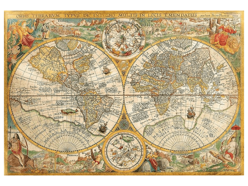 Clementoni 2000 db-os puzzle - Antik térkép (32557)