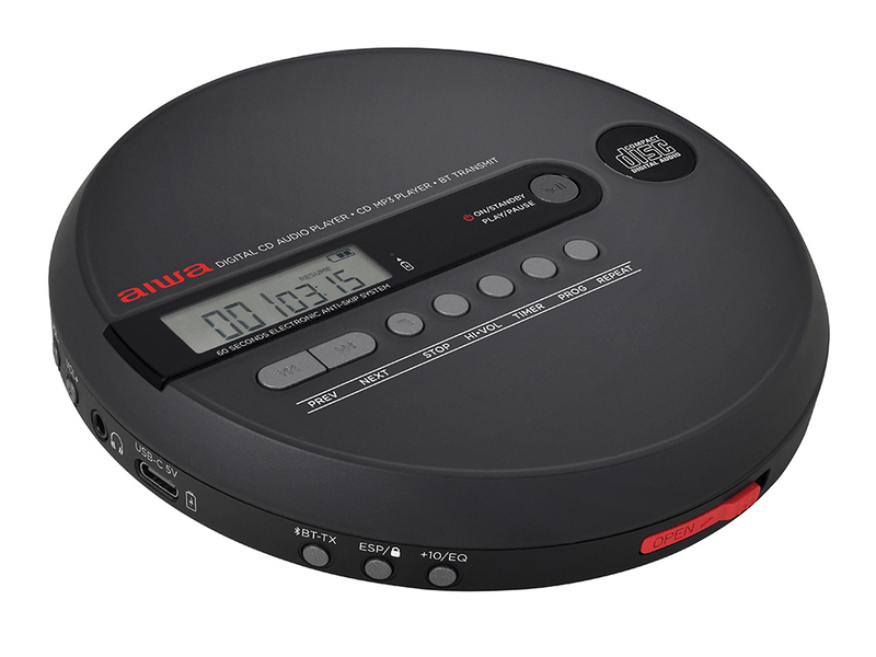 Aiwa PCD-1000BT Hordozható CD Lejátszó Bluetooth-tal (AIWA PCD-1000BT)