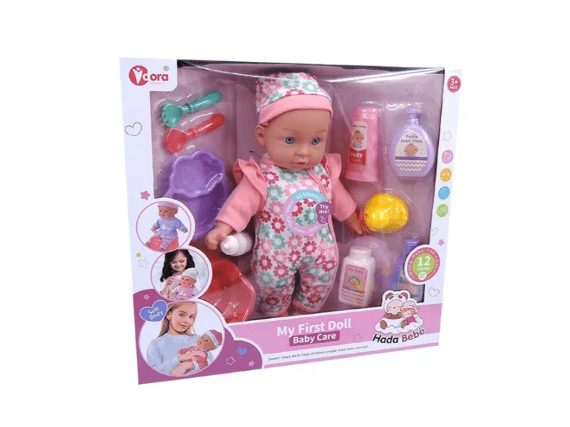 Játékbaba hanggal, kiegészítőkkel 35 cm (WZB104-9)