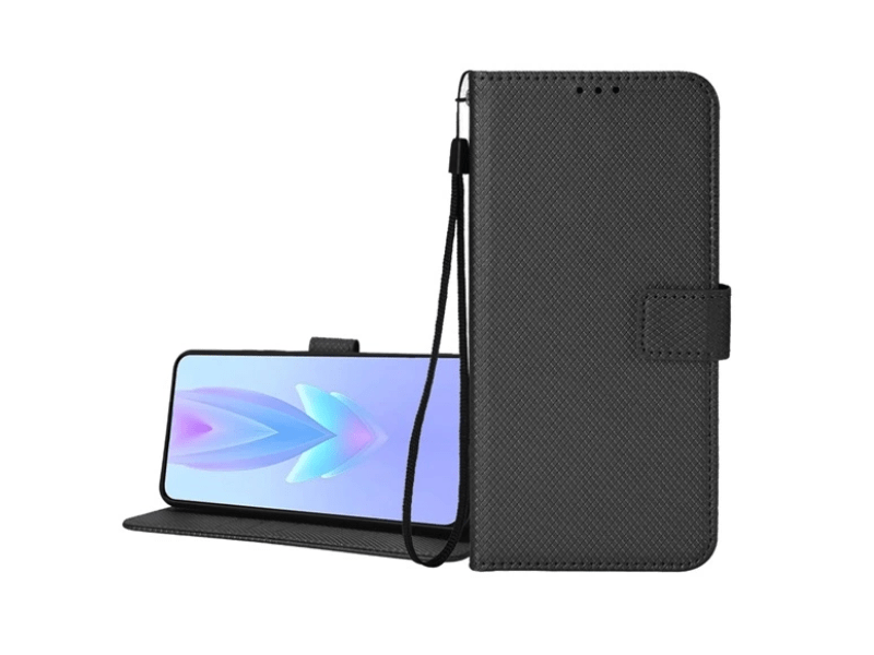 Gigapack T Phone 2 Pro 5G Bőr hatású flip tok, fekete (GP-159027)