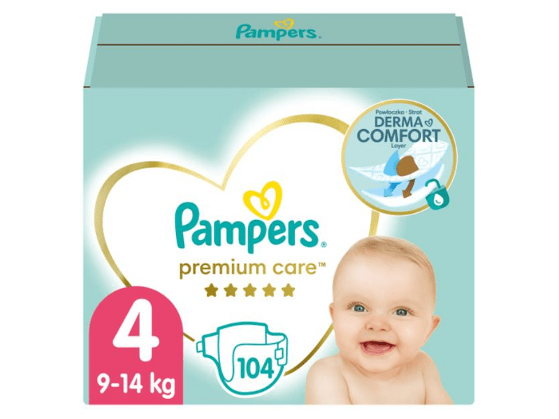 Pampers Premium Care Pelenka, 4-es Méret (Maxi), 104 db