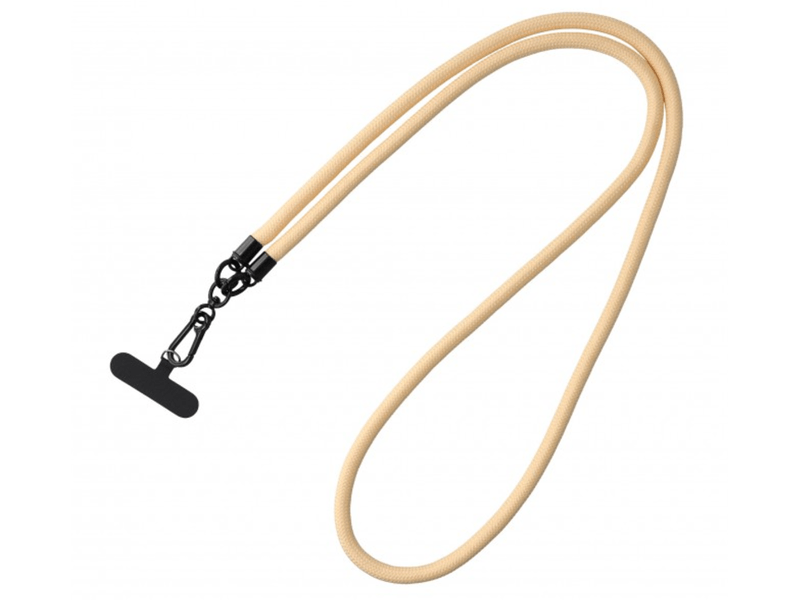 Cellect Szövet nyakbaakasztó telefon tokhoz, bézs (CEL-LAN-FAB-PE)