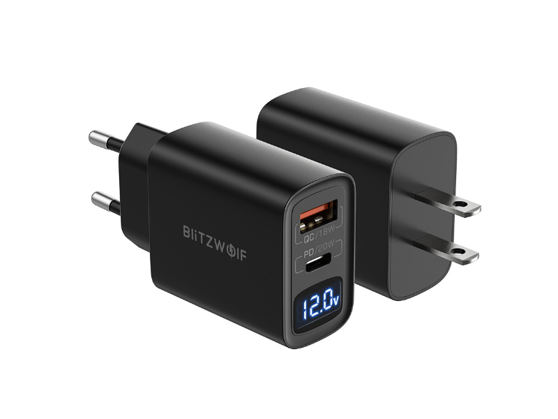 BLITZWOLF BW-S19 töltő adapter 20W 2 portos USB