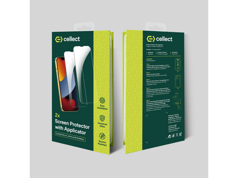 Cellect iPhone 17 Pro applikátor 2 üvegfóliával (LCD-IPH17PR-APP)