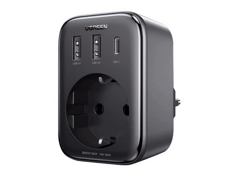 Ugreen CD314 hálózati elosztó-gyorstöltő, fekete