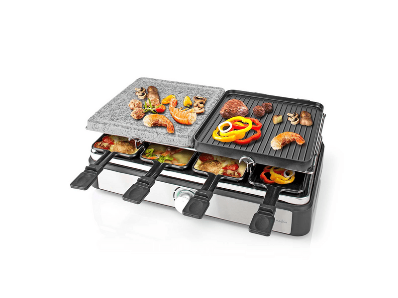 Nedis FCRA300FBK8 Gourmet/raclette grill, 8 személyes