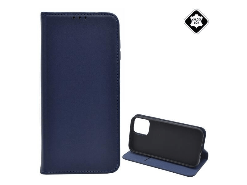 Gigapack Apple iPhone 15 Bőr flip tok, sötétkék (GP-143570)