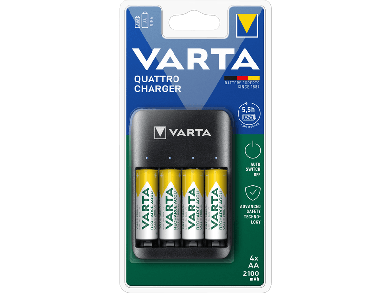 VARTA VALUE USB QUATTRO töltő + 4db AA 2100 mAh akkumulátor