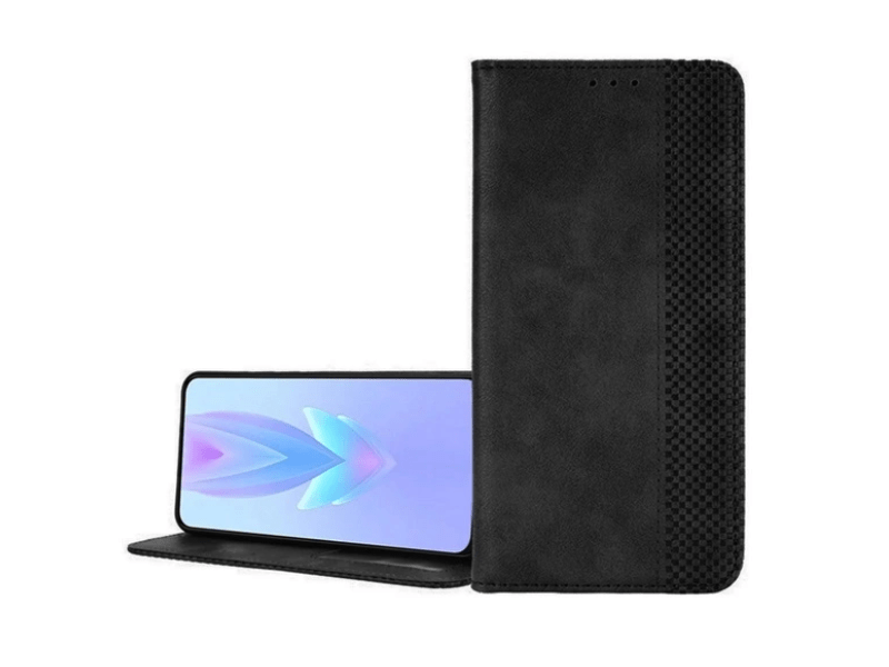 Gigapack T Phone 2 5G Bőr hatású flip tok, fekete (GP-159020)