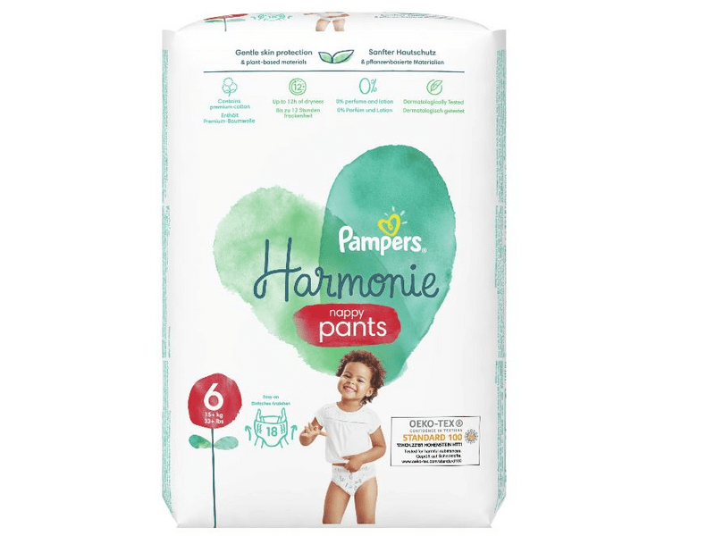 Pampers Harmonie Value Pack nadrágpelenka, S6, 18 db