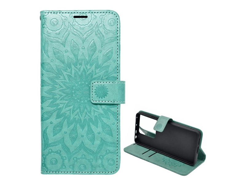 Gigapack Xiaomi Poco X6 Bőr hatású flip tok, ciánkék (GP-154417)