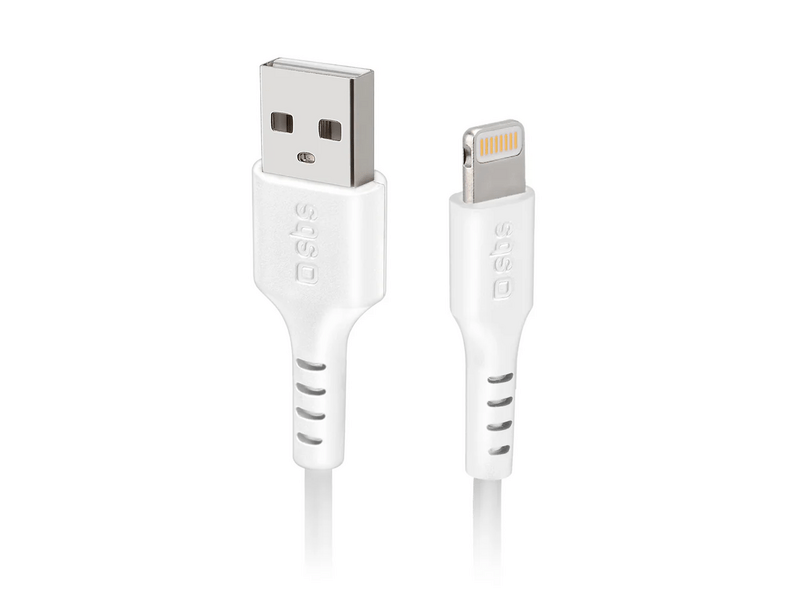 SBS USB-A-Lightning kábel, 10W, 3m, fehér (TECABLEUSBIP5389W)