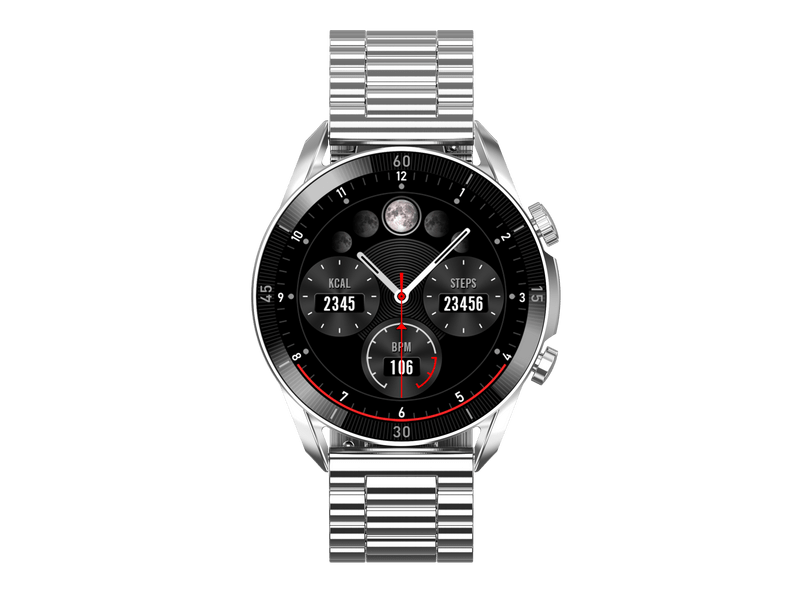 Garett V10 ezüst, acél okosóra