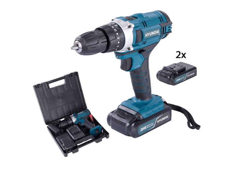 Hyundai HYD-20VE-Li-2 Akkus fúró ütvefúró-csavarozó, 2 db akku