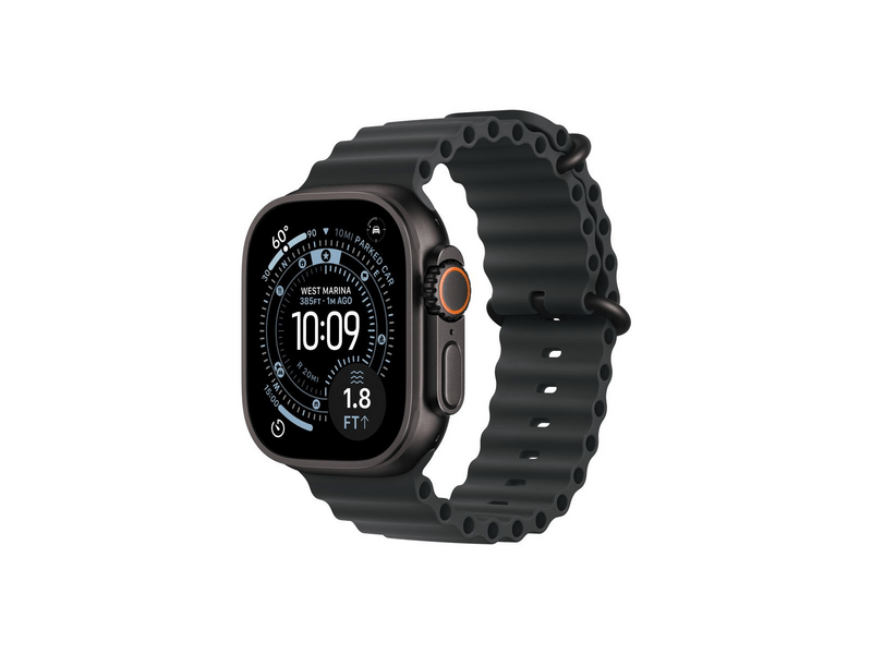 Apple Watch Ultra 3 GPS + Cellular – 49 mm-es fekete titántok, fekete óceán szíj (MF0J4QH/A)