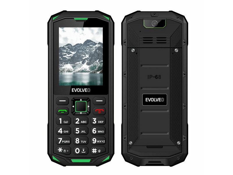 Evolveo StrongPhone X5 strapabíró Dual SIM telefon, fekete-zöld (SGM SGP-X5-GR)