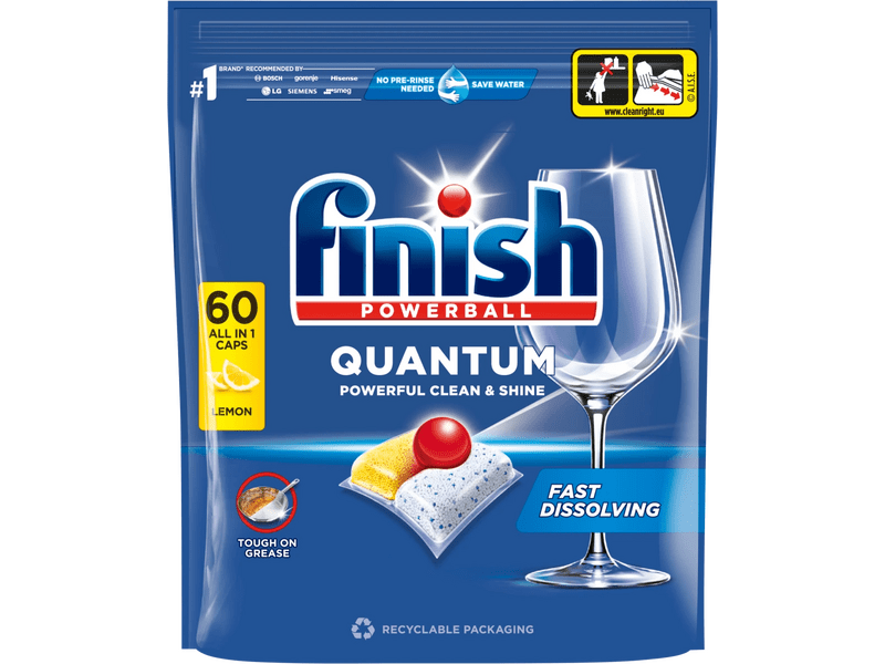 Finish Powerball Quantum All in 1 Lemon mosogatógép kapszula - 60 db