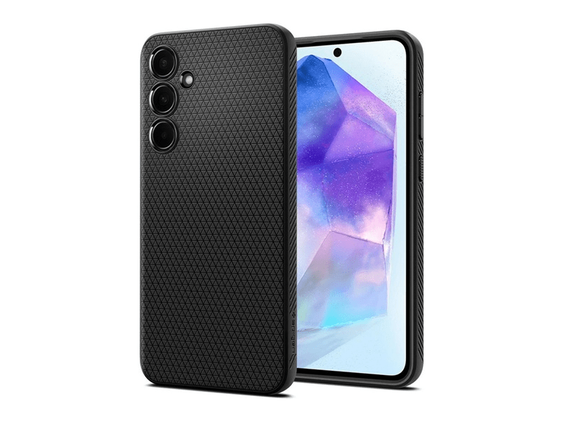 Spigen Samsung A55 5G Szilikon tok, fekete (ACS07526)