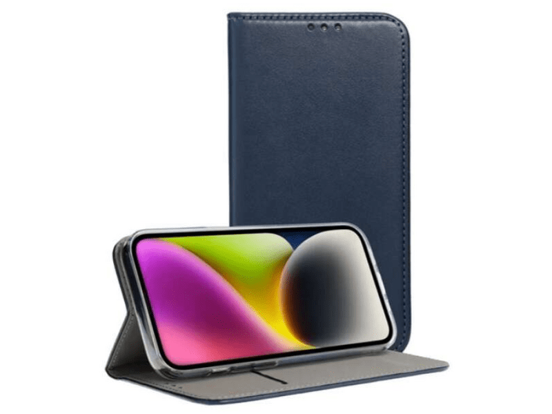 Gigapack Realme C61 Bőr hatású álló tok, sötétkék (GP-160726)