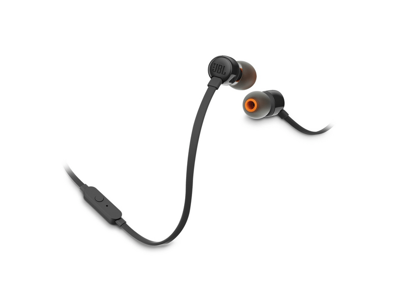 JBL Tune 110 fülhallgató, fekete (T110BLKE)