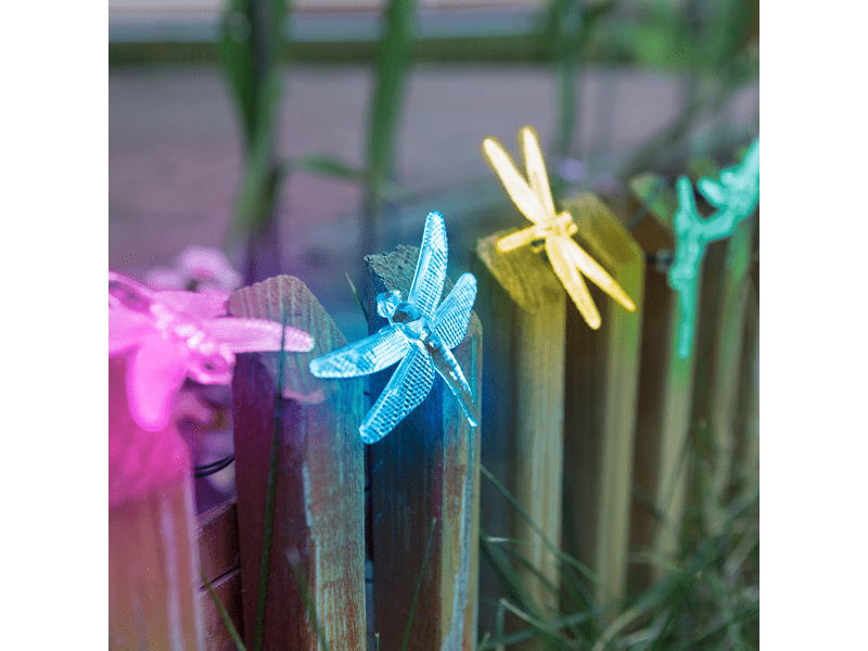 Garden of Eden LED szolár fényfüzér - szitakötő