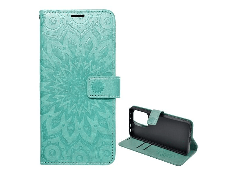 Gigapack Xiaomi Redmi Note 13 Bőr hatású flip tok, cián (GP-154418)