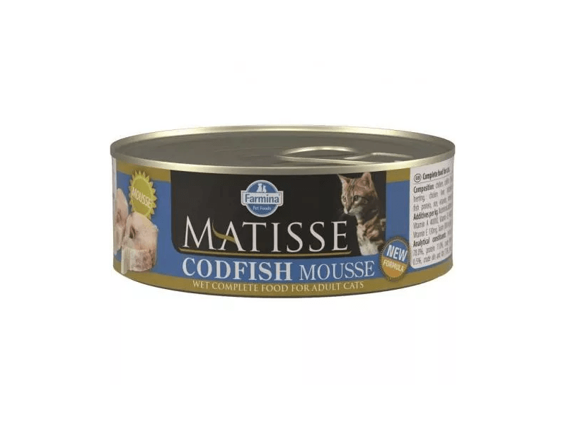 Matisse Cat konzerv Mousse Tőkehal, 85g