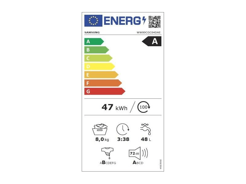 Samsung WW80CGC04DAELE Elöltöltős mosógép