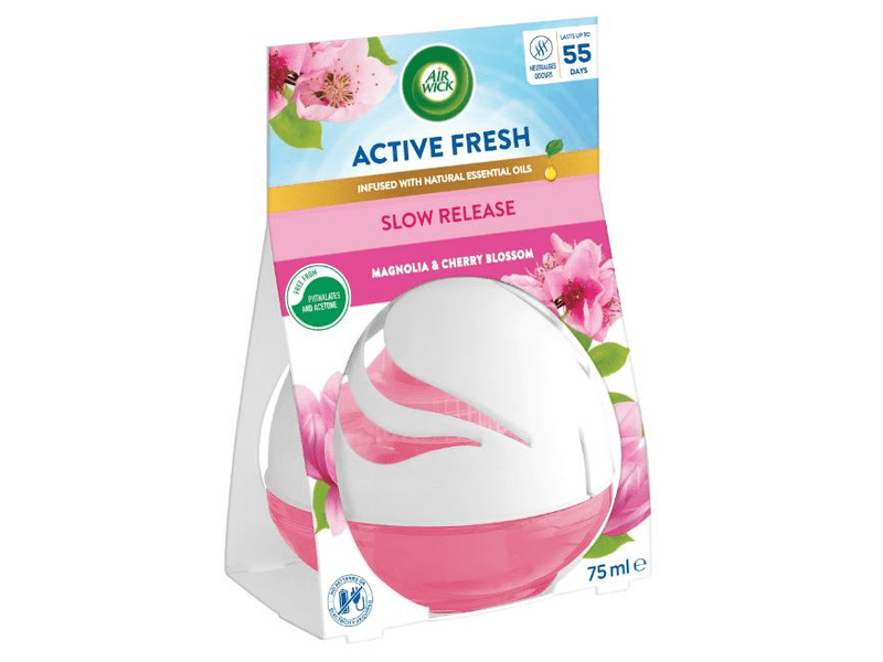 Air Wick® Active Fresh légfrissítő gömb, Magnólia és cseresznyevirág, 75ml