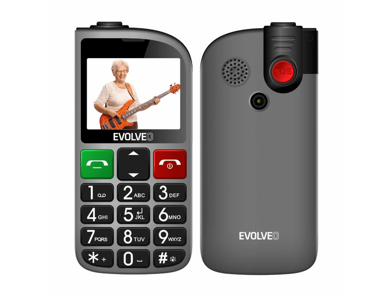 Evolveo EasyPhone FL nyomógombos mobiltelefon, ezüst (SGM EP-801-FLS)