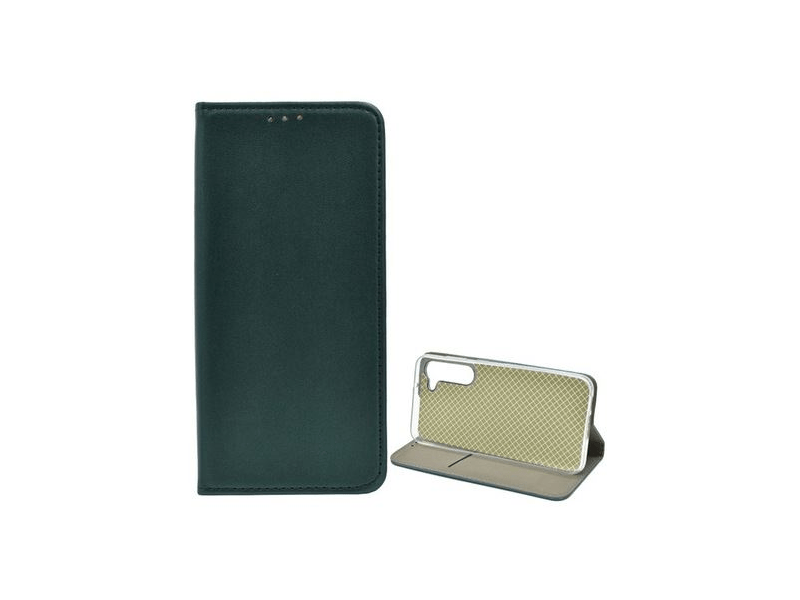Gigapack Samsung Galaxy S23+ Bőr hatású flip tok, sötétzöld (GP-134916)
