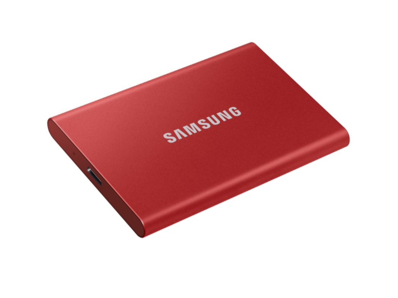 Samsung T7 külső SSD,500 GB,USB3.2,Piros