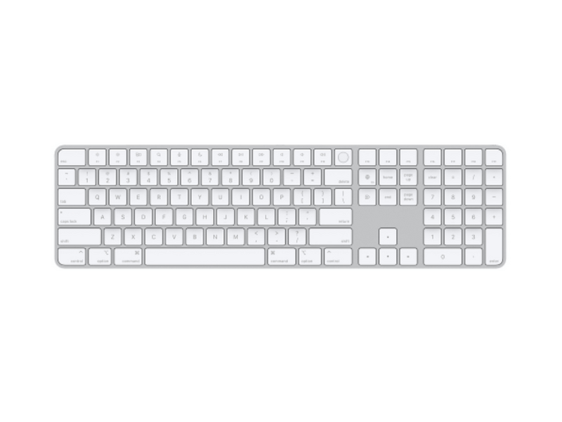 Apple (MK2C3LB/A) Magic Keyboard Touch ID-val és számbillentyűzettel Apple chipes Machez, fehér (angol)