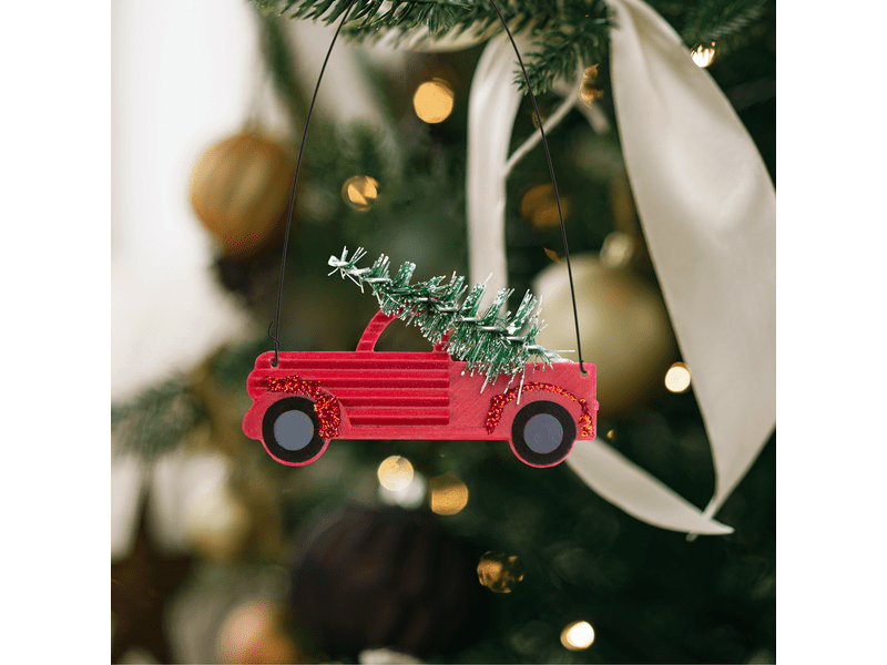 Family Karácsonyfa dísz - akasztható kisautó - 4 db / csomag