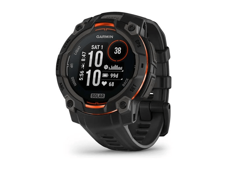 Garmin Instinct 3 Solar okosóra, 45mm, fekete (010-02934-00)