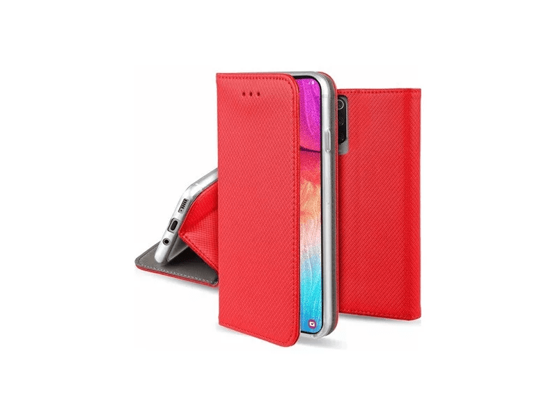 Gigapack Samsung Galaxy S23+ Bőr hatású flip tok, piros (GP-134934)