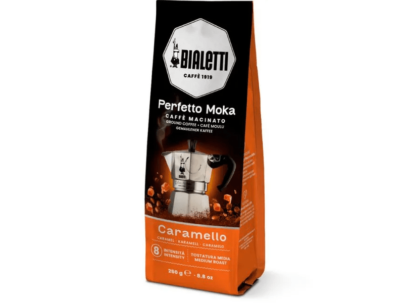 Bialetti Perfetto Moka Karamella ízű őrölt kávé, 250g