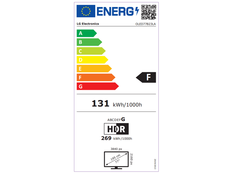 LG OLED77B23LA 77'' 4K HDR Smart OLED TV