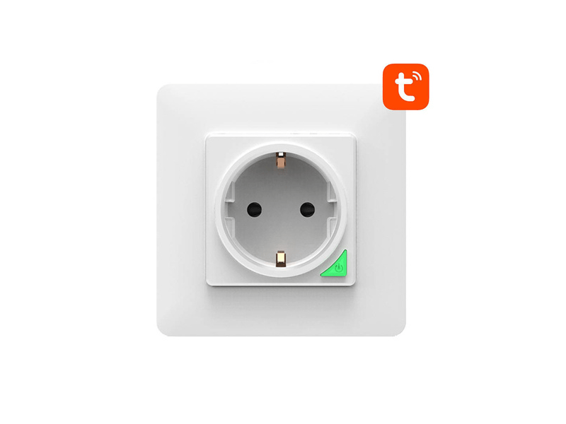 Avatto N-WOT10-EU-W TUYA WiFi fali aljzat, fehér