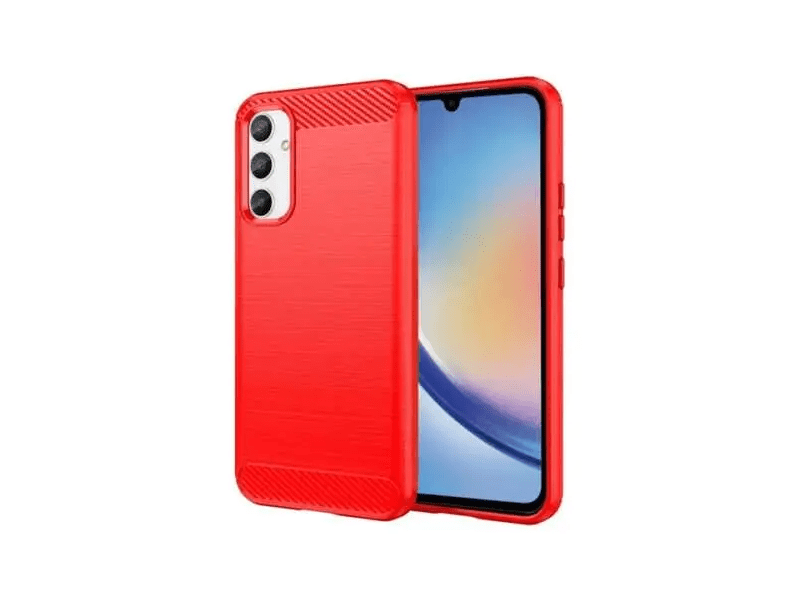Gigapack Samsung Galaxy A34 5G Szilikon tok, piros (GP-144941)