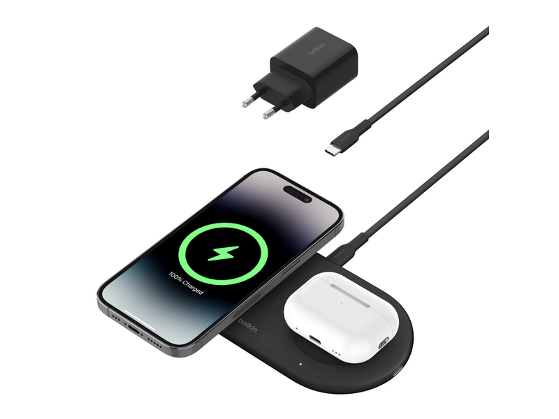 Belkin BoostCharge Pro bežični punjač 15W, crni