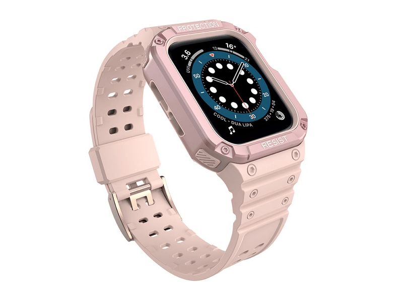 Gigapack Apple Watch Series pótszíj+szilikon keret, rózsaszín (GP-141534)