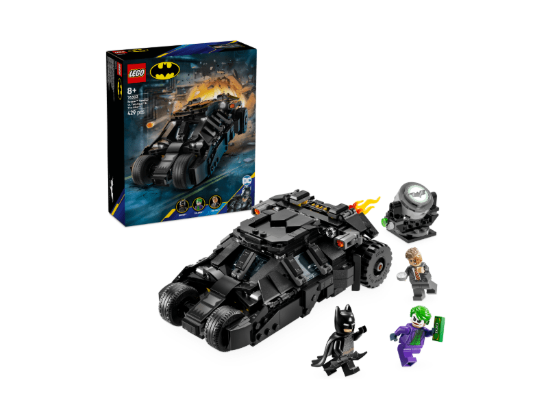 LEGO® DC Batman™: Batman™ Tumbler vs. Kétarc™ és Joker™, játék autó (76303)
