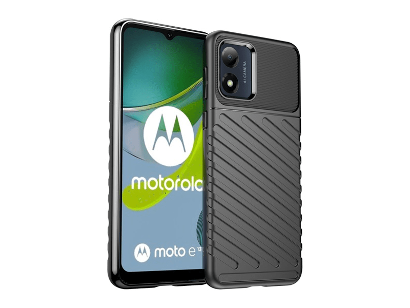 Gigapack Motorola Moto E13 Szilikon telefonvédő tok, fekete (GP-136729)