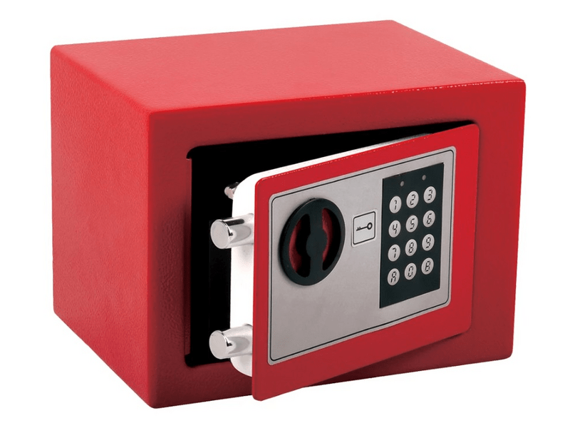 HomeWork HS2317CR Széf, digitális, 23x17x17 cm, piros