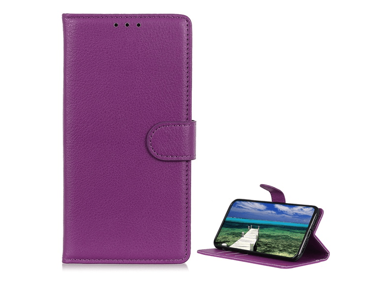 Gigapack Nokia C22 Bőr hatású flip tok, lila (GP-139167)