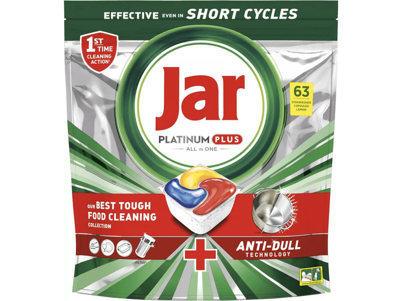 Jar Platimun All In One Lemon mosogató tabletta, 63 db